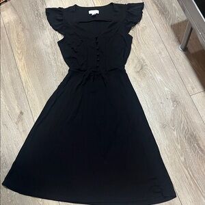 Black vintage tie back dress s